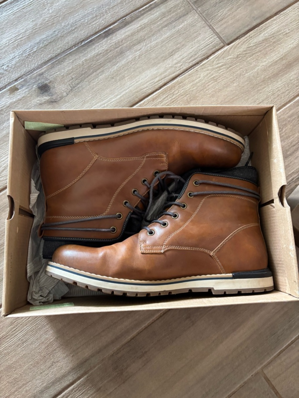 Sonoma Brown Leather Lace-Up Ankle Boots